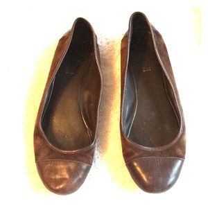 Lauren Amera Brown Leather Flats